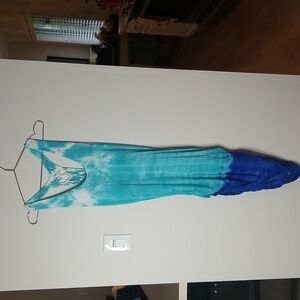 Venus body contour beach dress with macrame t strap